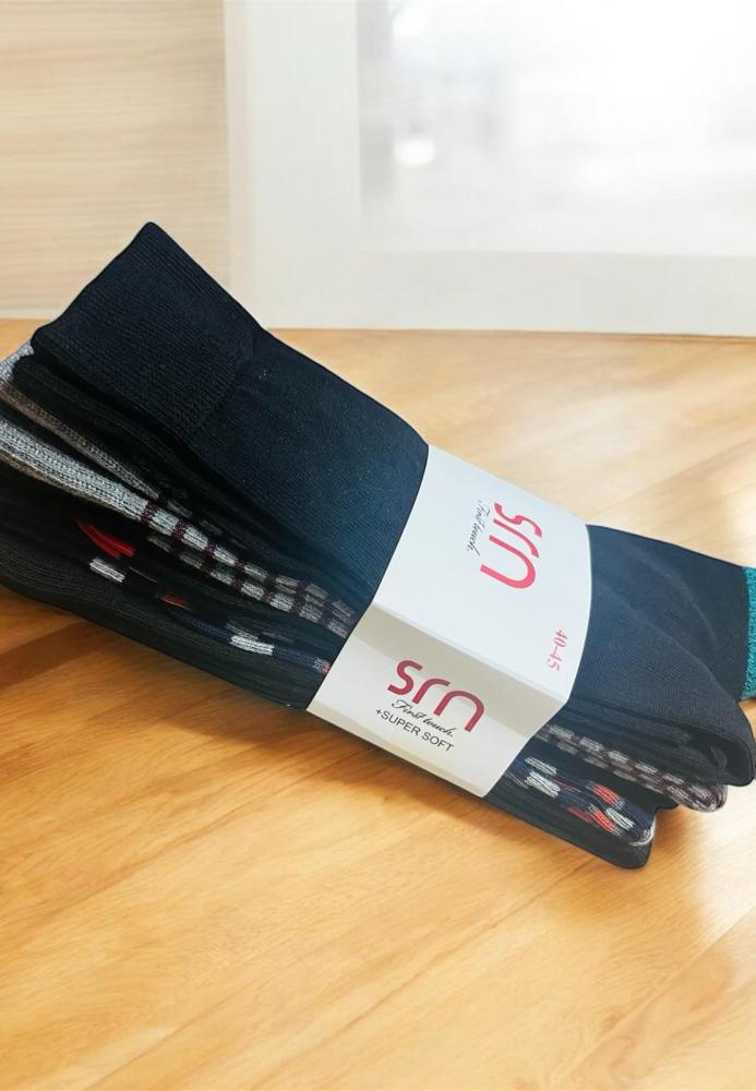 Sosete barbatesti inalte fara cusaturi 5/set ,nuante diversificate, Engros